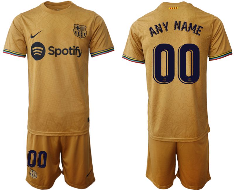 Men 2022-2023 Club Barcelona away yellow customized Soccer Jersey->customized soccer jersey->Custom Jersey